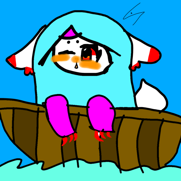 lamby(meh friend nailah)on a boat