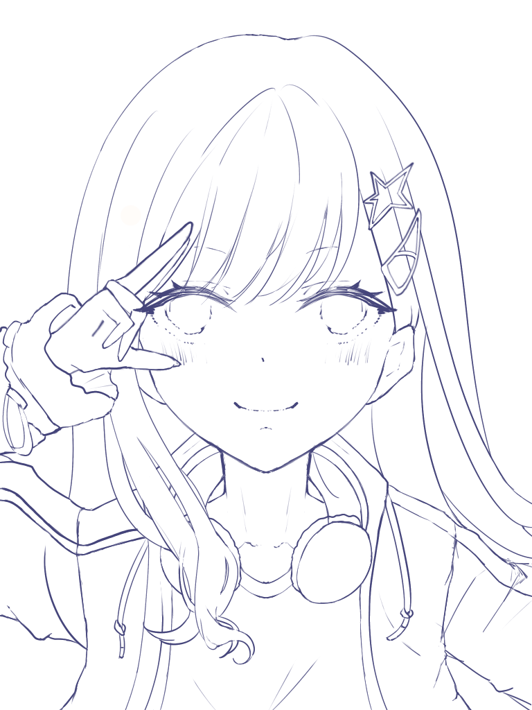 杏ちゃん 線画 - ibisPaint