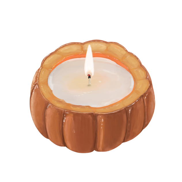 Pumpkin candle