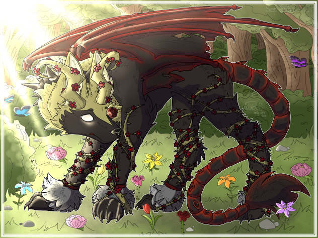Horned Flower Dragon Wolf Thing