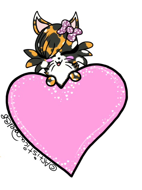 Calico Valentine’s Day Kitten -