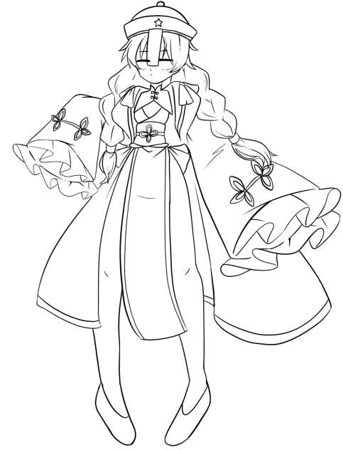 キョンシーちゃん線画