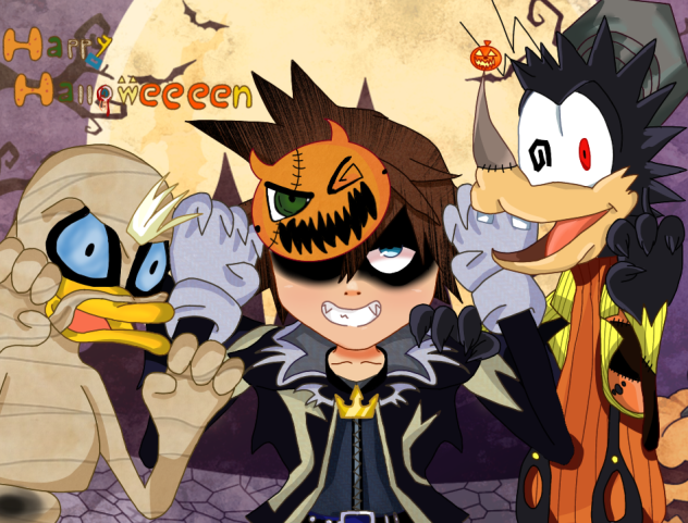 Halloween town Sora Donald and goofy👻🎃