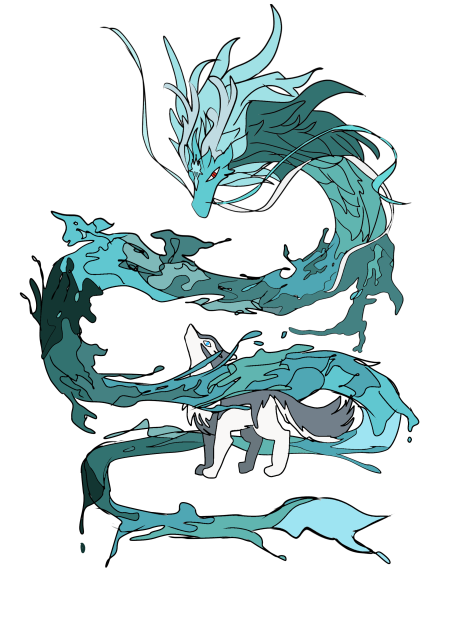 Mystical dragon part 2 base colour - ibisPaint