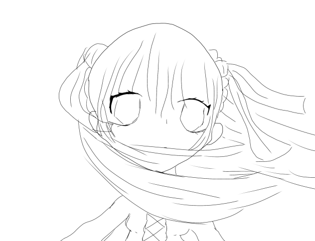 「風、か.....」塗り絵