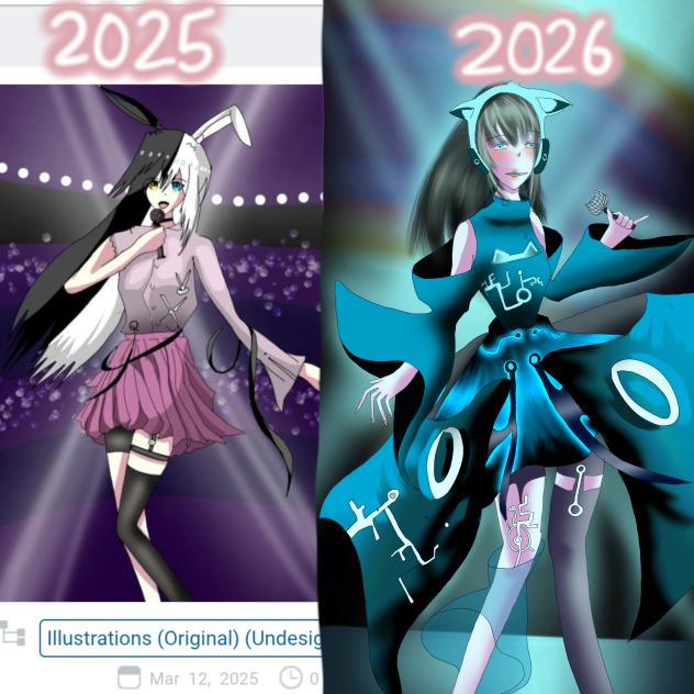 my old drawing vs new drawing
