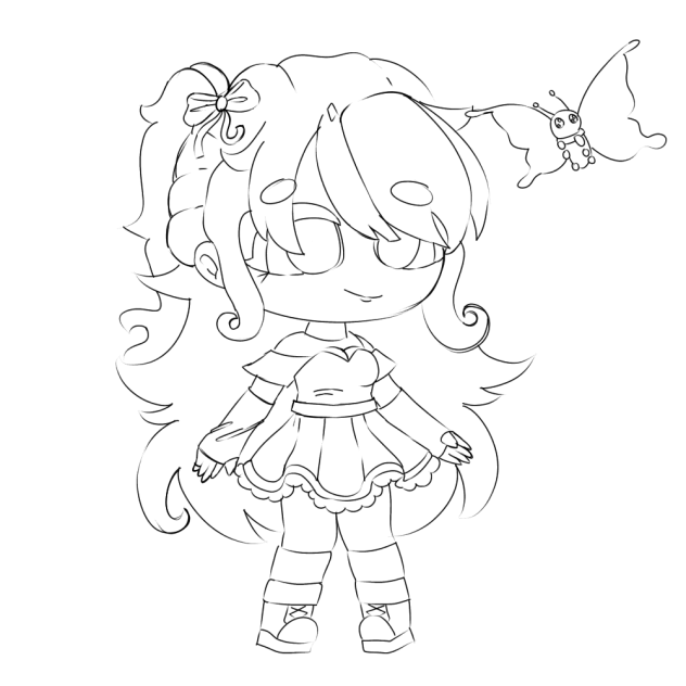 Gacha butterfly besties (un colored)