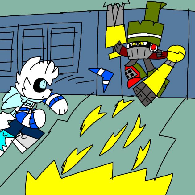 Swirl VS Battalion (Mighty No. 05)