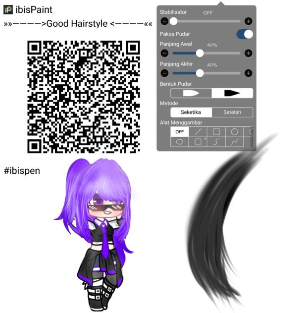 bagi kode qr rambut