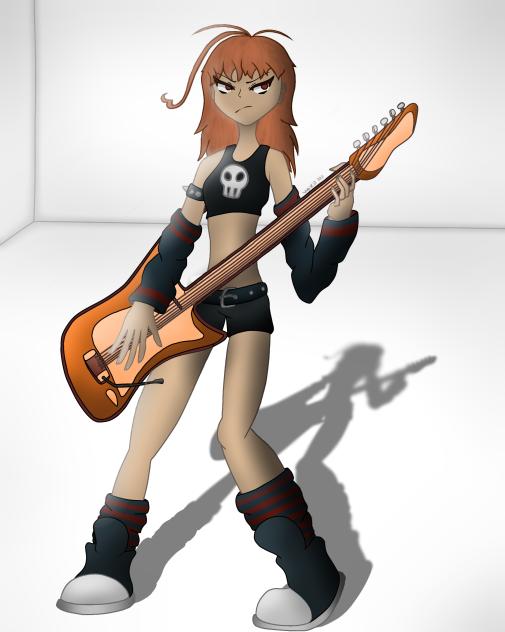 Anne with her guitar