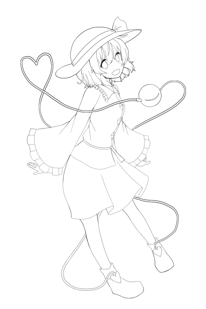 こいしいぬページ こいしちゃん 線画 - ibisPaint