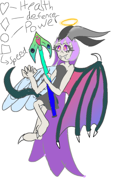 Dragon girl in Heaven