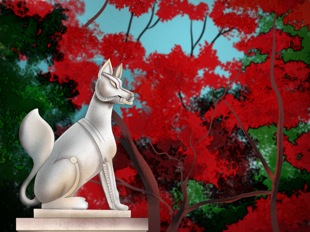 Kyoto in fall 2 anime background