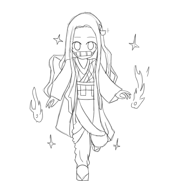 Coloring Nezuko-Chan - ibisPaint