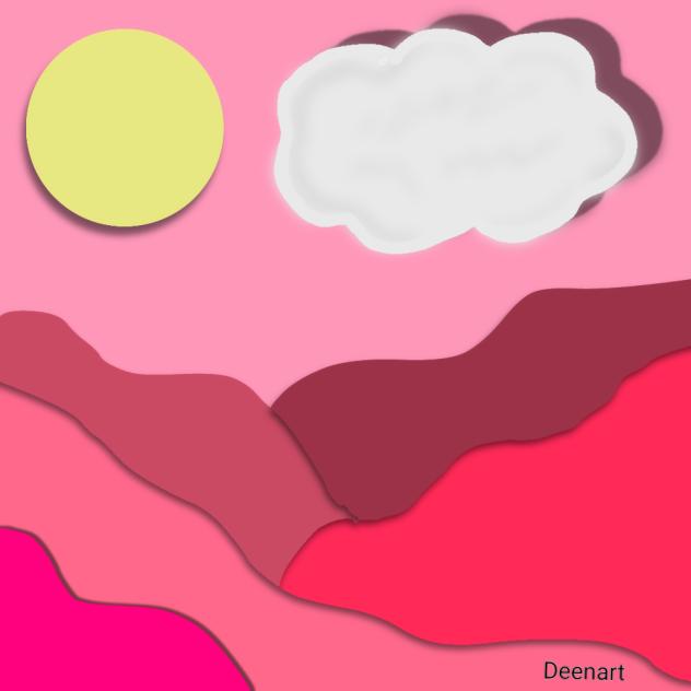 Pink shadow valley