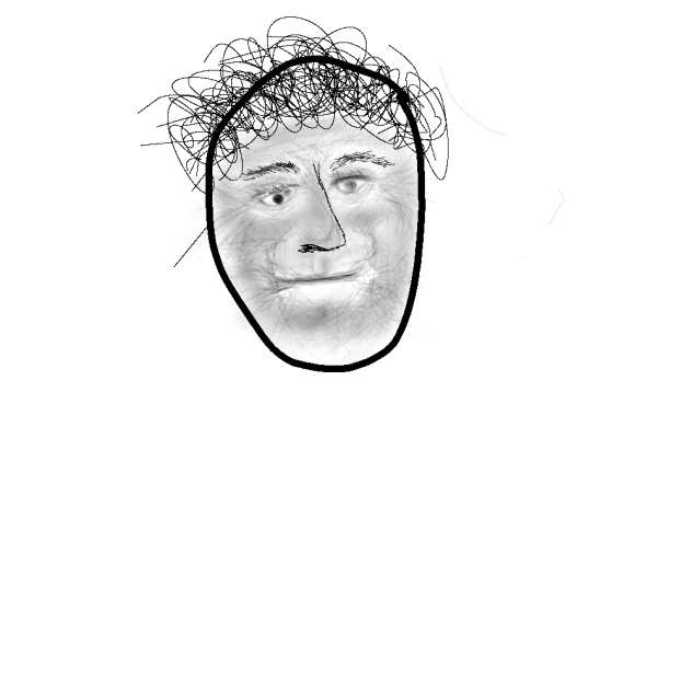 Creepy cursed grandma face - ibisPaint