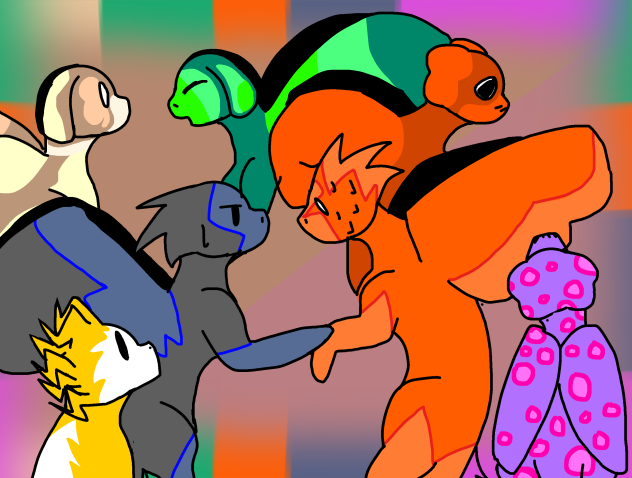 Both my friends and my caracters meet