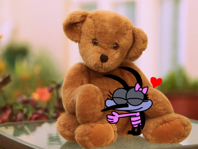 Joy Hugging Giant Teddy Bear