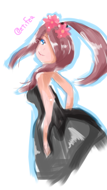 厚塗り2、大人の女性,落書き