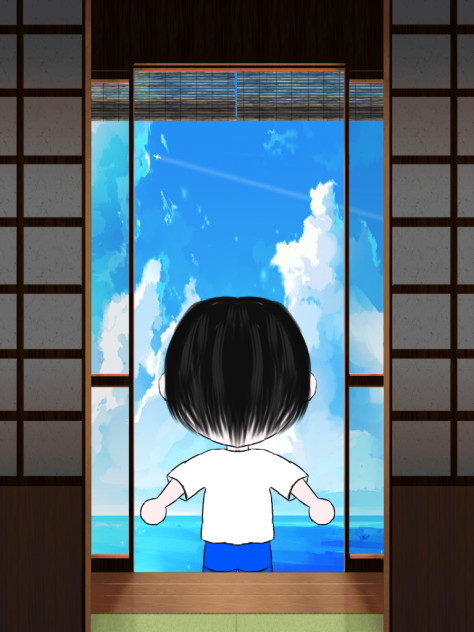 青空と海の向こう・・・