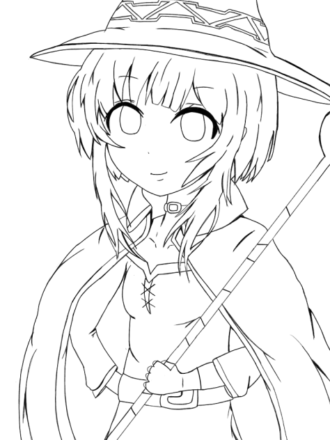 めぐみん 線画6