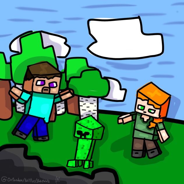 Steve,Alex,Crepper 'crap' drawing