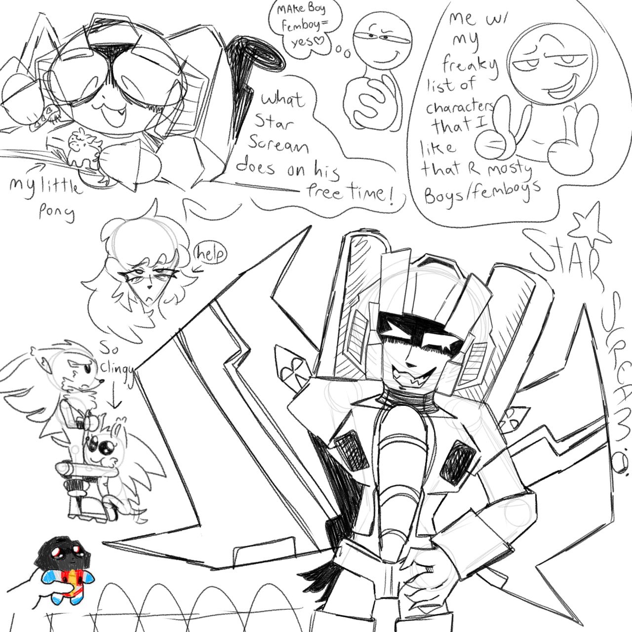 More and more doodles sheet 🫵😔 - ibisPaint