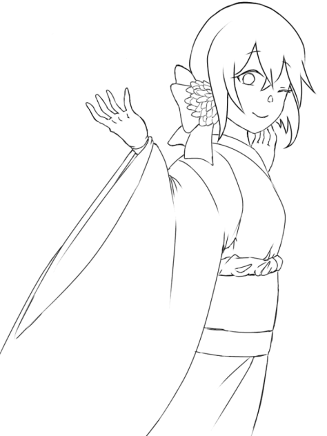 和娘ちゃん 線画