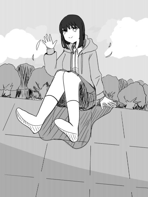 土手の少女