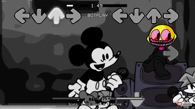 Creepy pasta Mickey Mouse fnf up arrow