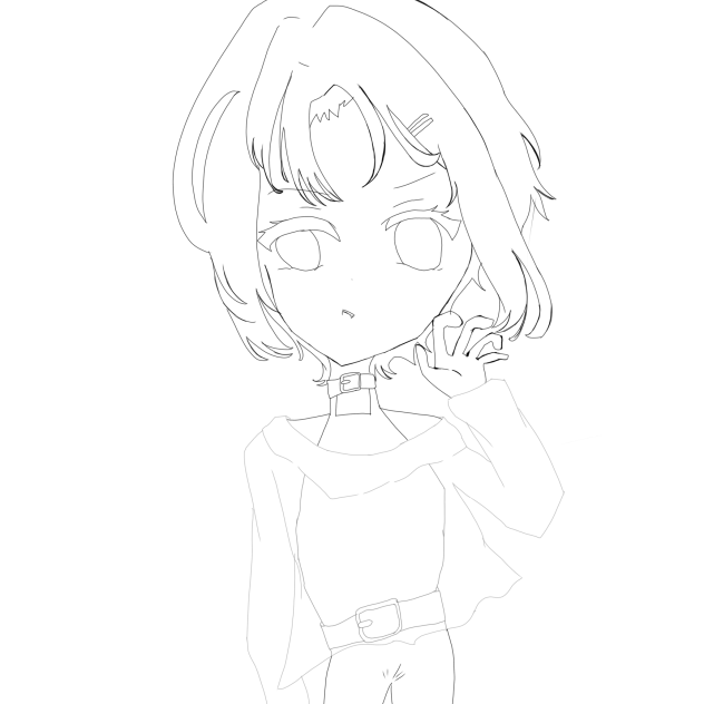 🐺ウルフカット✂️線画