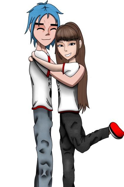 me and 2-D bc I'm delusional X3