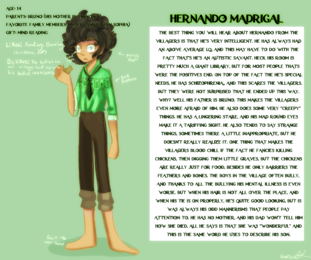 Hernando new character sheet(Encanto oc)