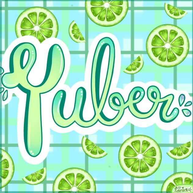Lettering con el nombre Yuber