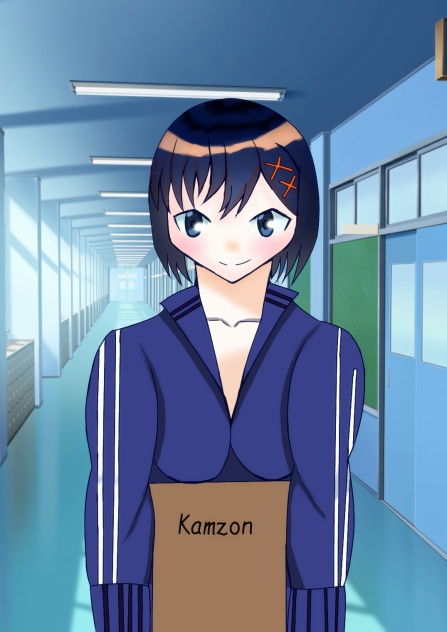 ダンボールを運ぶ女の子