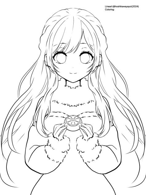 冬時間(ぬりえ)