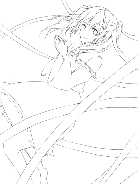 リボン　線画