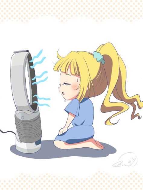 扇風機とKeiちゃん よう実