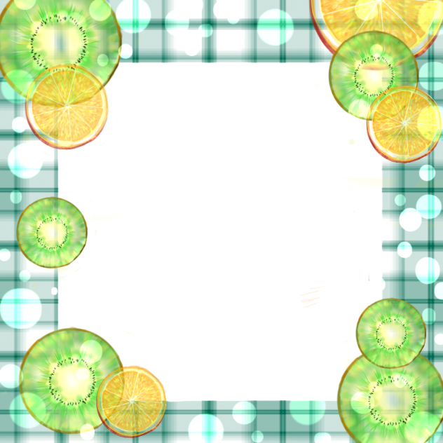 フルーツ背景、キウイ、オレンジ