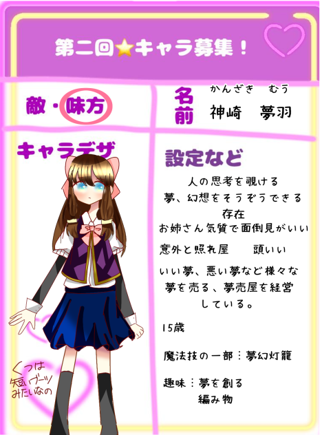 キャラ募集！