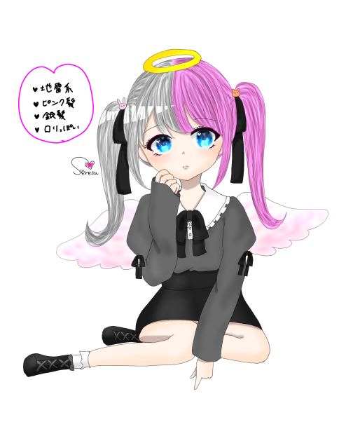 フォロワーさんからもらったイメージで天使描いてみた！