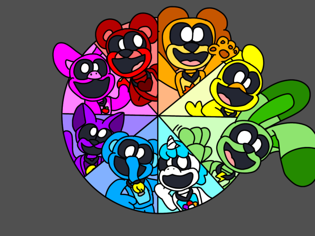 Smiling Critters Color Wheel