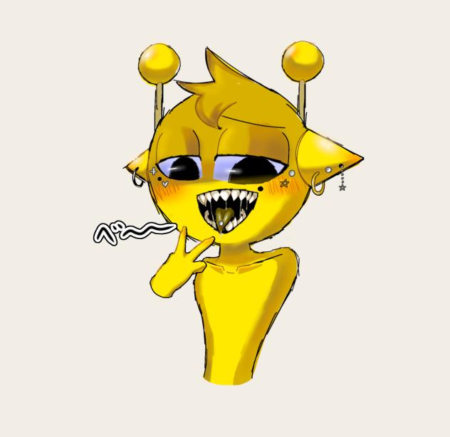 ピアスバチバチ&ギザ歯&舌出し💛