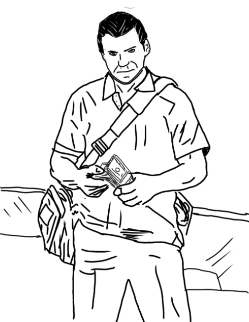 trace Micheal drawing