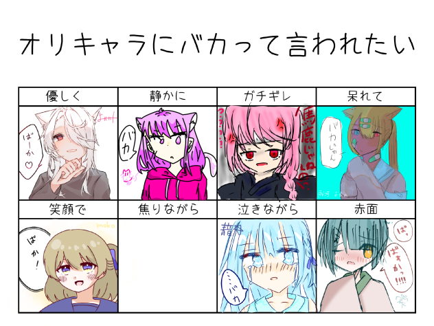 オリキャラにバカって言われたい 合作
