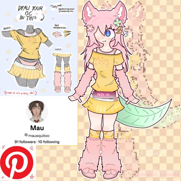 Draw Your Oc In This! 🩷🌸 -Pinterest 📍✨