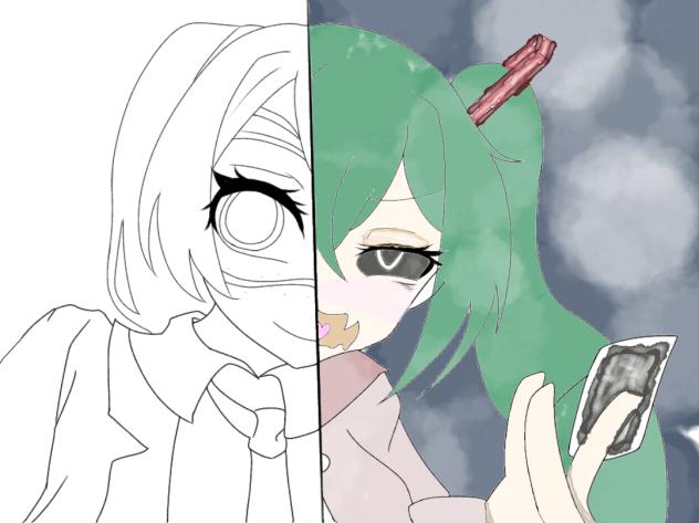 みむかゥわナイストライ第二（塗り絵）