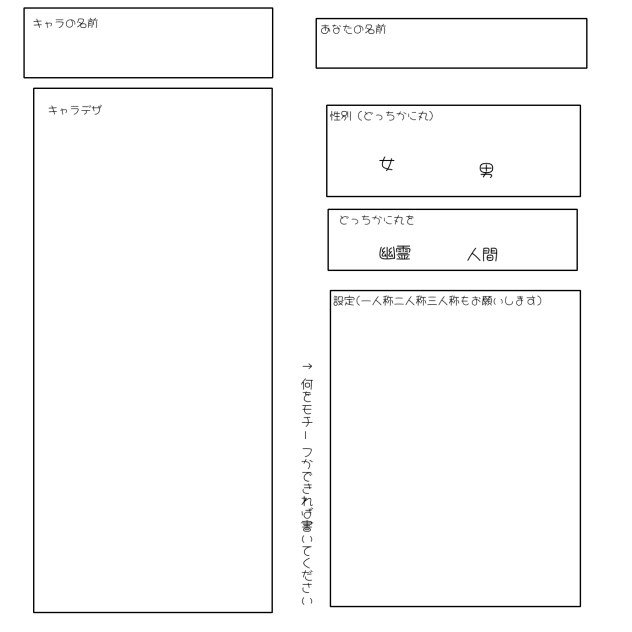 キャラ募集用紙