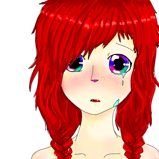 Sad red haired girl - ibisPaint