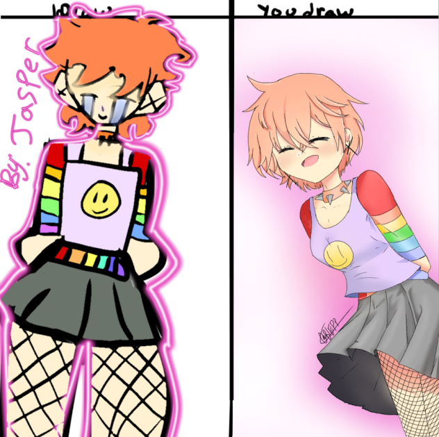 I draw you draw with @charley72706913 💕🌈